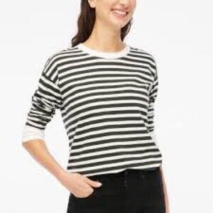 J Crew oversized long sleeves strapped t shirt size Large
